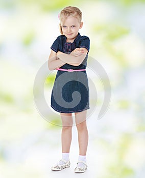 Charming little girl playing.