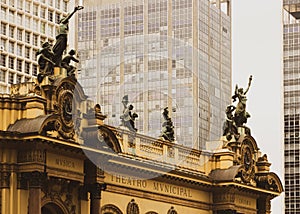 The charming municipal theater of SÃÂ£o Paulo. photo