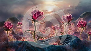 A charming and mysterious atmosphere that captivates you into the cloudy world of colorful dreams