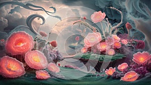 A charming and mysterious atmosphere that captivates you into the cloudy world of colorful dreams