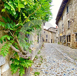 The charming medieval village of Perouges in France