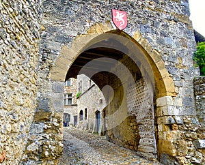 The charming medieval village of Perouges in France