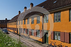 Charming old row houses in Copenhagen, Denmark