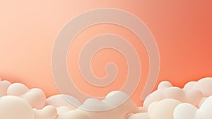 Charming paper cut of a speech bubble on a toneontone pastel paper background