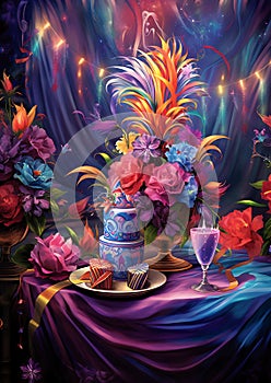 Charming party artwork