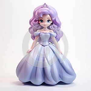 Charming Princess 3d Printed Figurine With Cartoonish Design