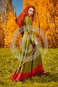 Charming redhead archer