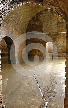 Charming Roman Cisterns in Fermo town, Marche region, Italy