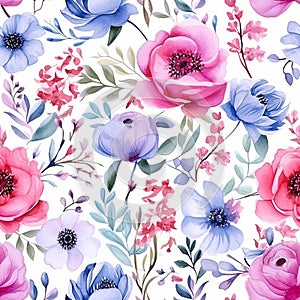 Charming seamless flower illustration