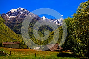 Charming Sonogno village in Ticino, Switzerland