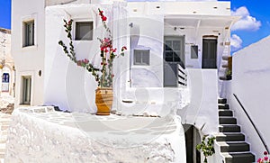 Charming streets of greek islands.Paros, Cyclades