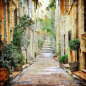 Charming streets of mediterranian photo