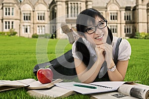 Charming student getting an idea