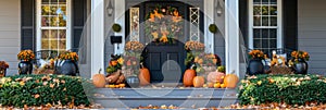 Affascinante ringraziamento tematico zucca ghirlande un stagionalmente fiori 