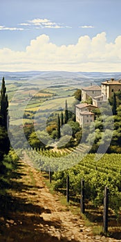 Charming Tuscan Winery In The Style Of Dalhart Windberg photo