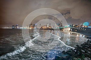 Charming view of the night Tel Aviv