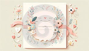 Charming Whimsy: Adorable Wedding Invitation