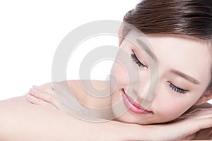 Charming woman Smile enjoy spa