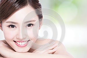 Charming woman Smile face photo