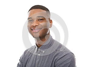 Charming young african american man smiling photo