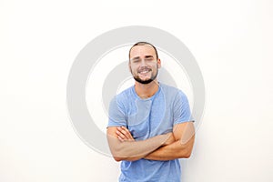 Charming young man smiling