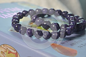 charoite bracelet, Purple Charoite Crystal Bracelet.