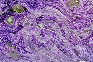 Charoite rock section