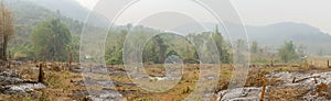 Charred landscape of rural Laos