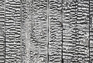 Charred surface of wood - background