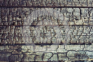 Charred wooden background