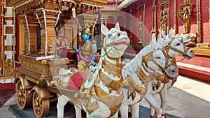 Charriot with lord Shiva, temple Mangalore, India