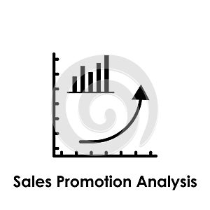 chart, arrow, up, sales promotion analysis icon. One of business collection icons for websites, web design, mobile app