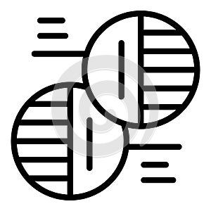 Chart balls icon outline vector. Service engine