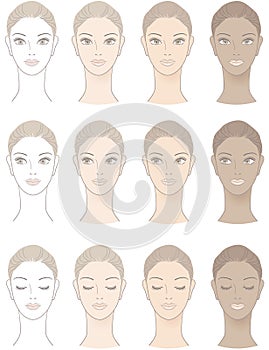 Chart of Beautiful Woman complexion