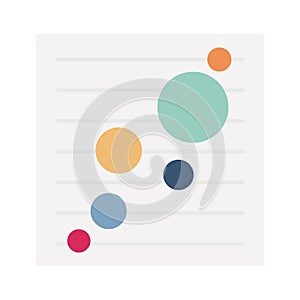 Chart bubble flat vector icon which can easily modify or edit