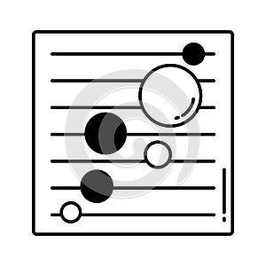 Chart bubble half glyph vector icon which can easily modify or edit