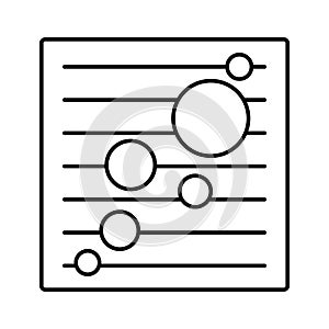 Chart bubble line vector icon which can easily modify or edit