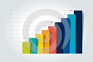 Chart, column graph, infographic element