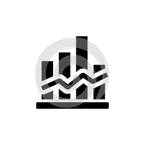 Chart column icon. Simple business performance icons for ui and ux, website or mobile application