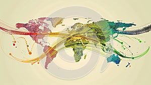 A chart displaying the top countries involved in biofuel trade with arrows showcasing import and export flows between