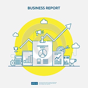 chart document data report concept for business statistics, investment analysis, planning research and finance audit accounting