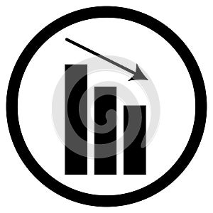 Chart down icon
