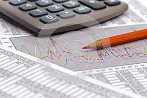 Chart of financial budget calculation