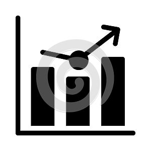 Chart  glyph flat icon
