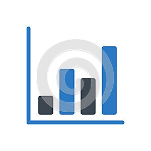 Chart glyph flat icon