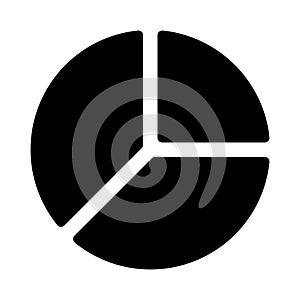 Chart glyph flat vector icon