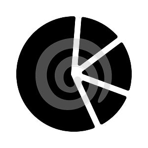 Chart glyph flat vector icon