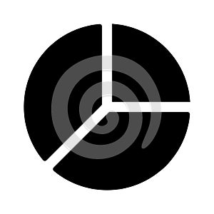 Chart glyph flat vector icon