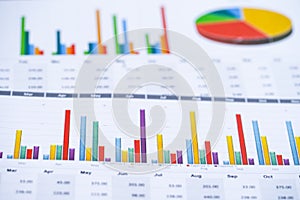 Chart Graph paper. Financial, Account, Statistics, Analytic research data economy, Business.