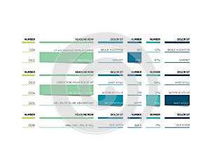 Chart, graph, table, schedule, tab, planner, infographic design template.